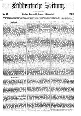 Süddeutsche Zeitung. Morgenblatt (Süddeutsche Zeitung) Sonntag 26. Januar 1862