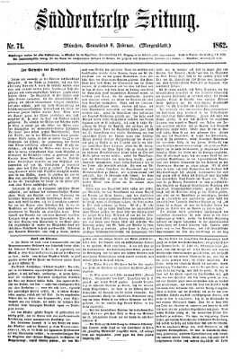 Süddeutsche Zeitung. Morgenblatt (Süddeutsche Zeitung) Samstag 8. Februar 1862