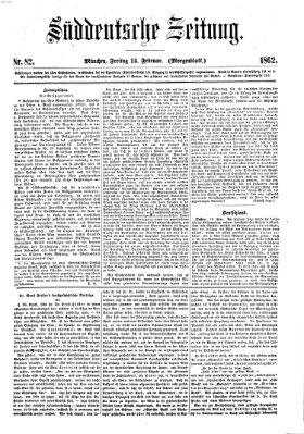 Süddeutsche Zeitung. Morgenblatt (Süddeutsche Zeitung) Freitag 14. Februar 1862