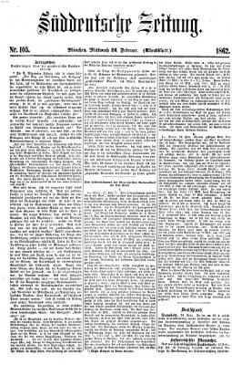 Süddeutsche Zeitung. Morgenblatt (Süddeutsche Zeitung) Mittwoch 26. Februar 1862