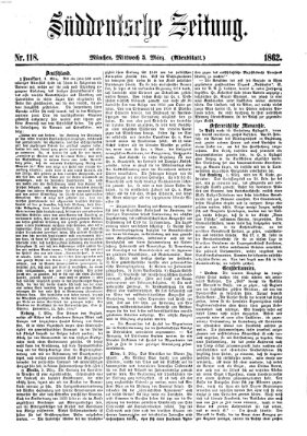 Süddeutsche Zeitung. Morgenblatt (Süddeutsche Zeitung) Mittwoch 5. März 1862