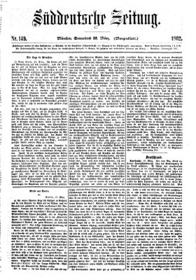 Süddeutsche Zeitung. Morgenblatt (Süddeutsche Zeitung) Samstag 22. März 1862