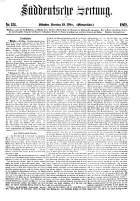 Süddeutsche Zeitung. Morgenblatt (Süddeutsche Zeitung) Sonntag 23. März 1862