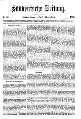 Süddeutsche Zeitung. Morgenblatt (Süddeutsche Zeitung) Montag 14. April 1862