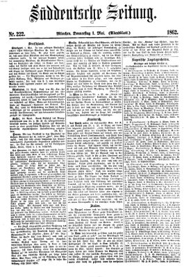 Süddeutsche Zeitung. Morgenblatt (Süddeutsche Zeitung) Donnerstag 1. Mai 1862