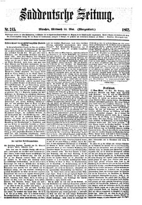 Süddeutsche Zeitung. Morgenblatt (Süddeutsche Zeitung) Mittwoch 14. Mai 1862