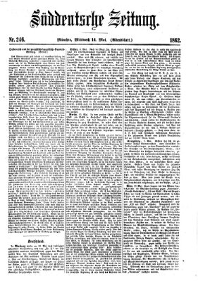 Süddeutsche Zeitung. Morgenblatt (Süddeutsche Zeitung) Mittwoch 14. Mai 1862