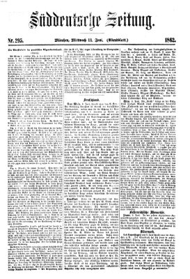 Süddeutsche Zeitung. Morgenblatt (Süddeutsche Zeitung) Mittwoch 11. Juni 1862