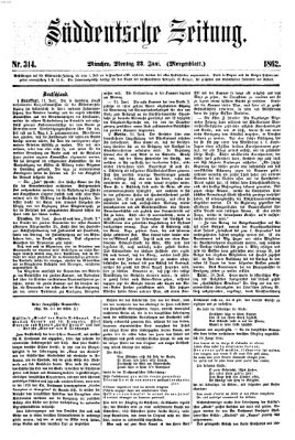 Süddeutsche Zeitung. Morgenblatt (Süddeutsche Zeitung) Montag 23. Juni 1862