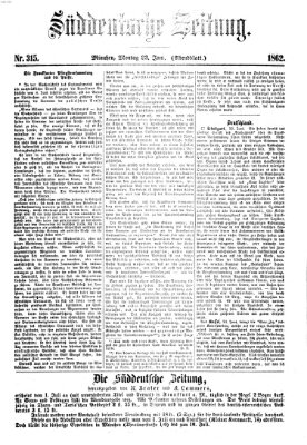 Süddeutsche Zeitung. Morgenblatt (Süddeutsche Zeitung) Montag 23. Juni 1862