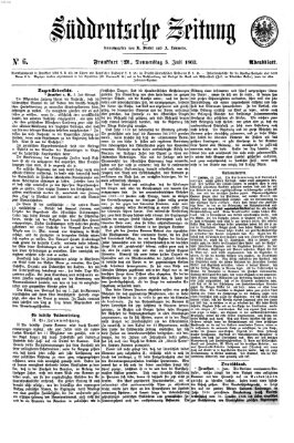 Süddeutsche Zeitung. Morgenblatt (Süddeutsche Zeitung) Donnerstag 3. Juli 1862