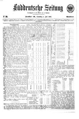 Süddeutsche Zeitung. Morgenblatt (Süddeutsche Zeitung) Samstag 5. Juli 1862