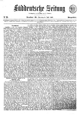 Süddeutsche Zeitung. Morgenblatt (Süddeutsche Zeitung) Sonntag 6. Juli 1862