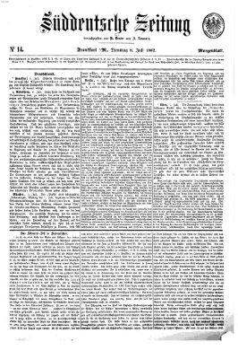 Süddeutsche Zeitung. Morgenblatt (Süddeutsche Zeitung) Dienstag 8. Juli 1862