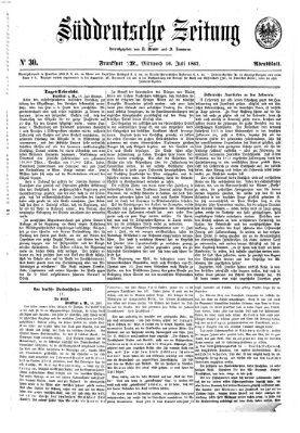 Süddeutsche Zeitung. Morgenblatt (Süddeutsche Zeitung) Mittwoch 16. Juli 1862