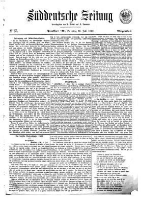 Süddeutsche Zeitung. Morgenblatt (Süddeutsche Zeitung) Sonntag 20. Juli 1862