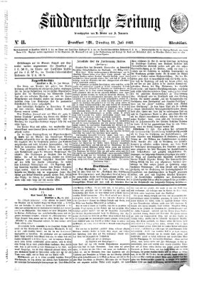 Süddeutsche Zeitung. Morgenblatt (Süddeutsche Zeitung) Dienstag 22. Juli 1862