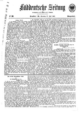 Süddeutsche Zeitung. Morgenblatt (Süddeutsche Zeitung) Sonntag 27. Juli 1862