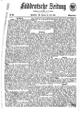 Süddeutsche Zeitung. Morgenblatt (Süddeutsche Zeitung) Montag 28. Juli 1862