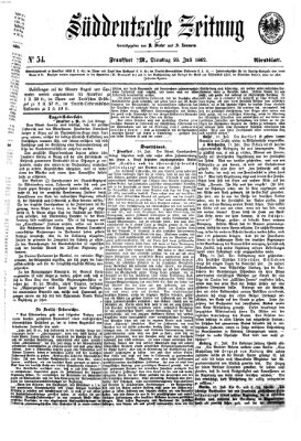 Süddeutsche Zeitung. Morgenblatt (Süddeutsche Zeitung) Dienstag 29. Juli 1862