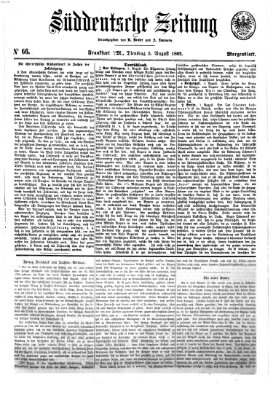 Süddeutsche Zeitung. Morgenblatt (Süddeutsche Zeitung) Dienstag 5. August 1862