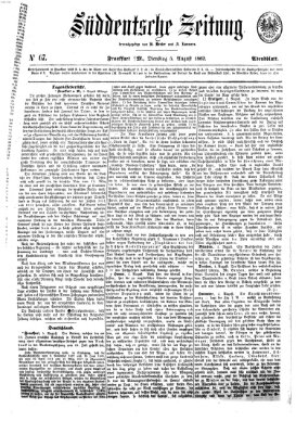 Süddeutsche Zeitung. Morgenblatt (Süddeutsche Zeitung) Dienstag 5. August 1862