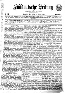 Süddeutsche Zeitung. Morgenblatt (Süddeutsche Zeitung) Freitag 29. August 1862