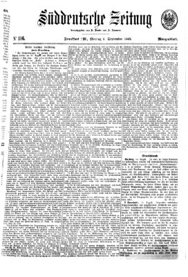 Süddeutsche Zeitung. Morgenblatt (Süddeutsche Zeitung) Montag 1. September 1862