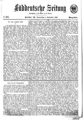 Süddeutsche Zeitung. Morgenblatt (Süddeutsche Zeitung) Donnerstag 4. September 1862