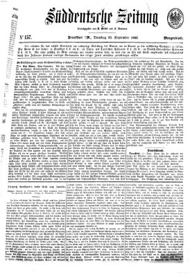 Süddeutsche Zeitung. Morgenblatt (Süddeutsche Zeitung) Dienstag 23. September 1862