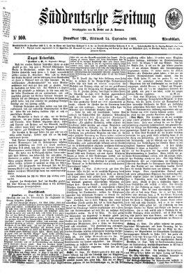 Süddeutsche Zeitung. Morgenblatt (Süddeutsche Zeitung) Mittwoch 24. September 1862