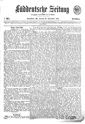 Süddeutsche Zeitung. Morgenblatt (Süddeutsche Zeitung) Freitag 26. September 1862