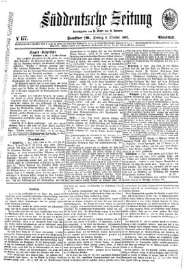 Süddeutsche Zeitung. Morgenblatt (Süddeutsche Zeitung) Freitag 3. Oktober 1862