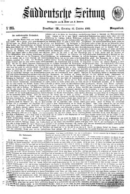 Süddeutsche Zeitung. Morgenblatt (Süddeutsche Zeitung) Sonntag 12. Oktober 1862