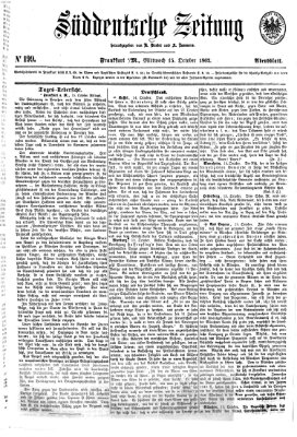 Süddeutsche Zeitung. Morgenblatt (Süddeutsche Zeitung) Mittwoch 15. Oktober 1862