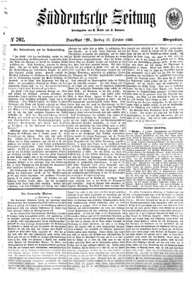 Süddeutsche Zeitung. Morgenblatt (Süddeutsche Zeitung) Freitag 17. Oktober 1862