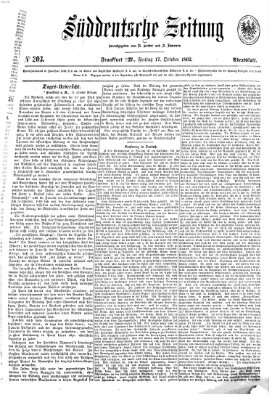 Süddeutsche Zeitung. Morgenblatt (Süddeutsche Zeitung) Freitag 17. Oktober 1862