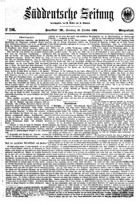 Süddeutsche Zeitung. Morgenblatt (Süddeutsche Zeitung) Sonntag 19. Oktober 1862