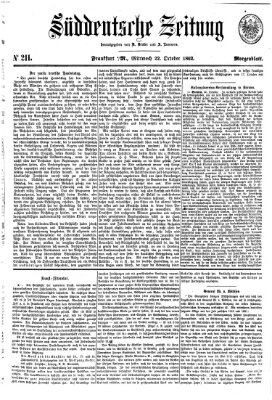 Süddeutsche Zeitung. Morgenblatt (Süddeutsche Zeitung) Mittwoch 22. Oktober 1862