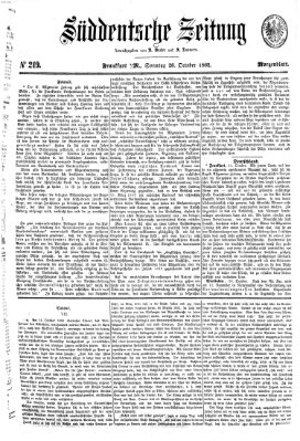 Süddeutsche Zeitung. Morgenblatt (Süddeutsche Zeitung) Sonntag 26. Oktober 1862