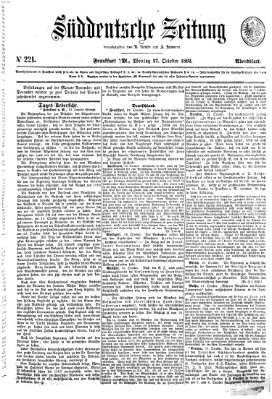 Süddeutsche Zeitung. Morgenblatt (Süddeutsche Zeitung) Montag 27. Oktober 1862