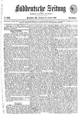 Süddeutsche Zeitung. Morgenblatt (Süddeutsche Zeitung) Dienstag 28. Oktober 1862