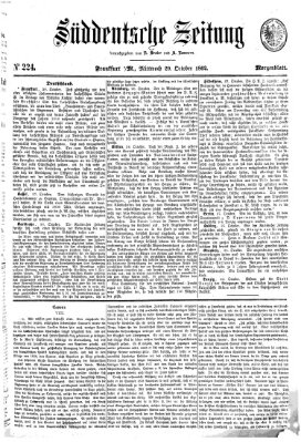 Süddeutsche Zeitung. Morgenblatt (Süddeutsche Zeitung) Mittwoch 29. Oktober 1862