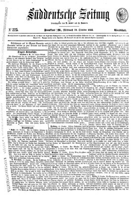 Süddeutsche Zeitung. Morgenblatt (Süddeutsche Zeitung) Mittwoch 29. Oktober 1862