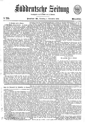 Süddeutsche Zeitung. Morgenblatt (Süddeutsche Zeitung) Dienstag 4. November 1862