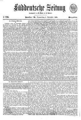 Süddeutsche Zeitung. Morgenblatt (Süddeutsche Zeitung) Donnerstag 6. November 1862