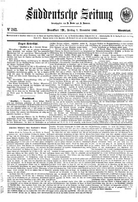 Süddeutsche Zeitung. Morgenblatt (Süddeutsche Zeitung) Freitag 7. November 1862