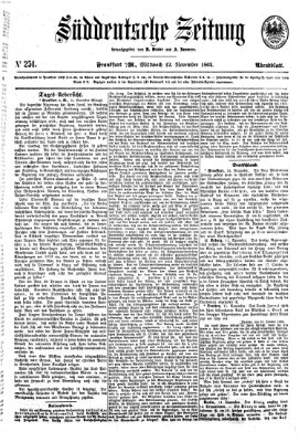 Süddeutsche Zeitung. Morgenblatt (Süddeutsche Zeitung) Mittwoch 12. November 1862