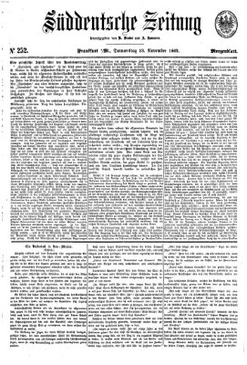 Süddeutsche Zeitung. Morgenblatt (Süddeutsche Zeitung) Donnerstag 13. November 1862