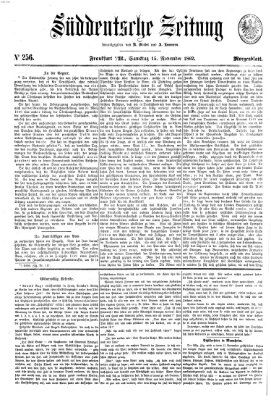 Süddeutsche Zeitung. Morgenblatt (Süddeutsche Zeitung) Samstag 15. November 1862